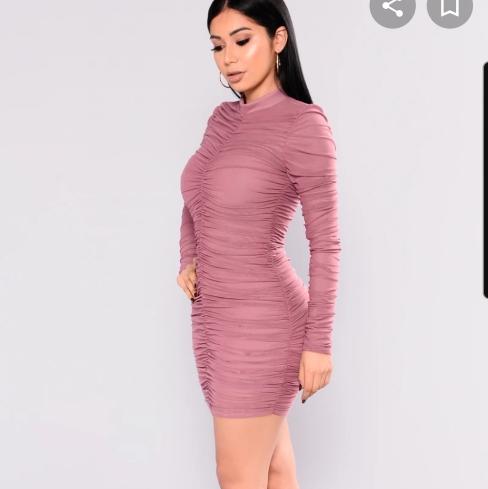 Purple Fashion nova scrunchie dress
